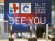 Medica-Messehalle mit Banner 'See you 2022'