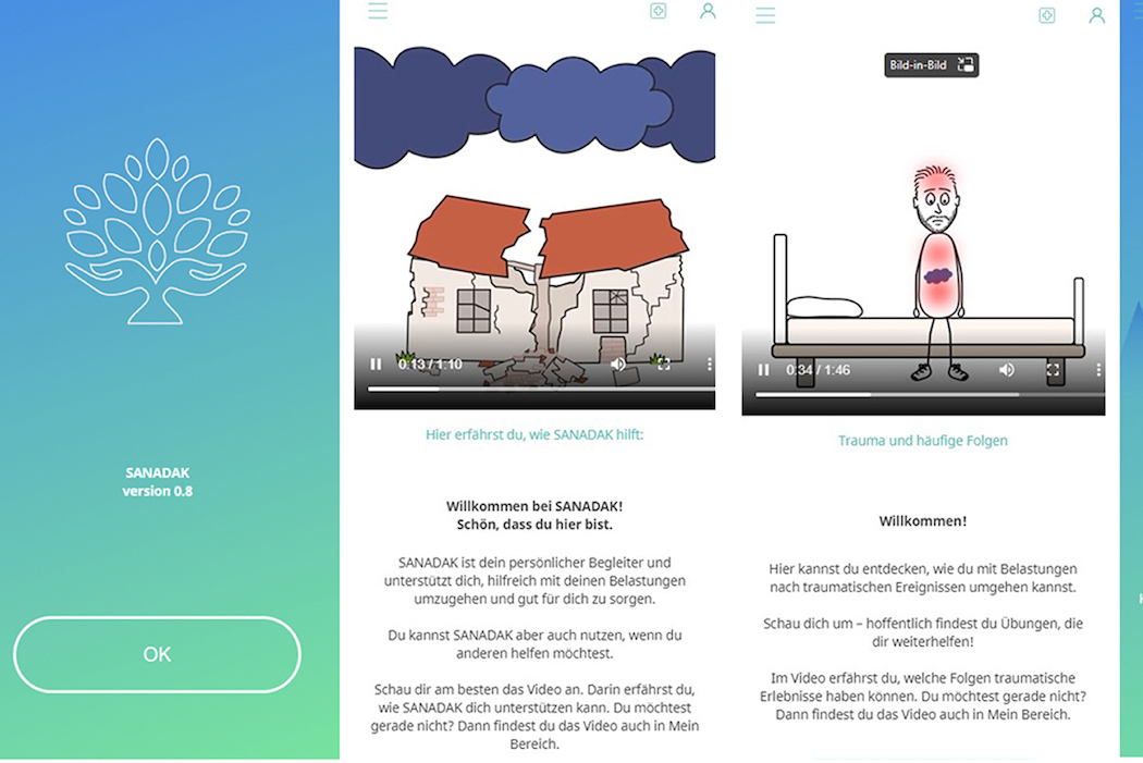 Die App gibt es in deutscher und arabischer Sprache. (Screenshot: Universität Leipzig)